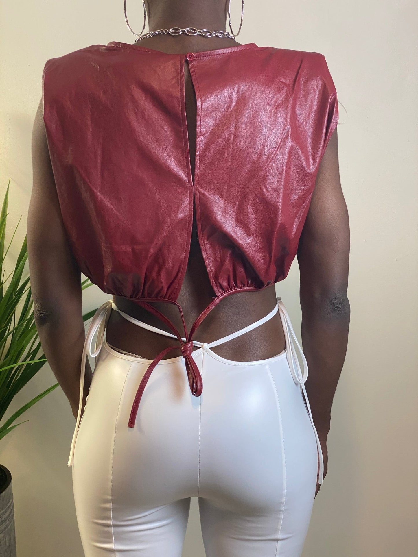 Robyn Faux Leather Crop Top - IFUL BOUTIQUE