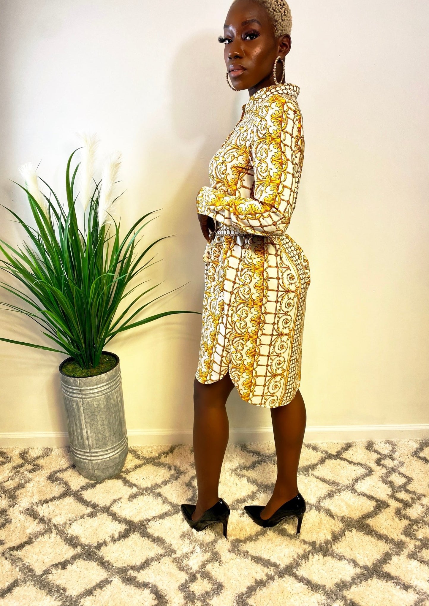 Roman Shirt Dress - IFUL BOUTIQUE