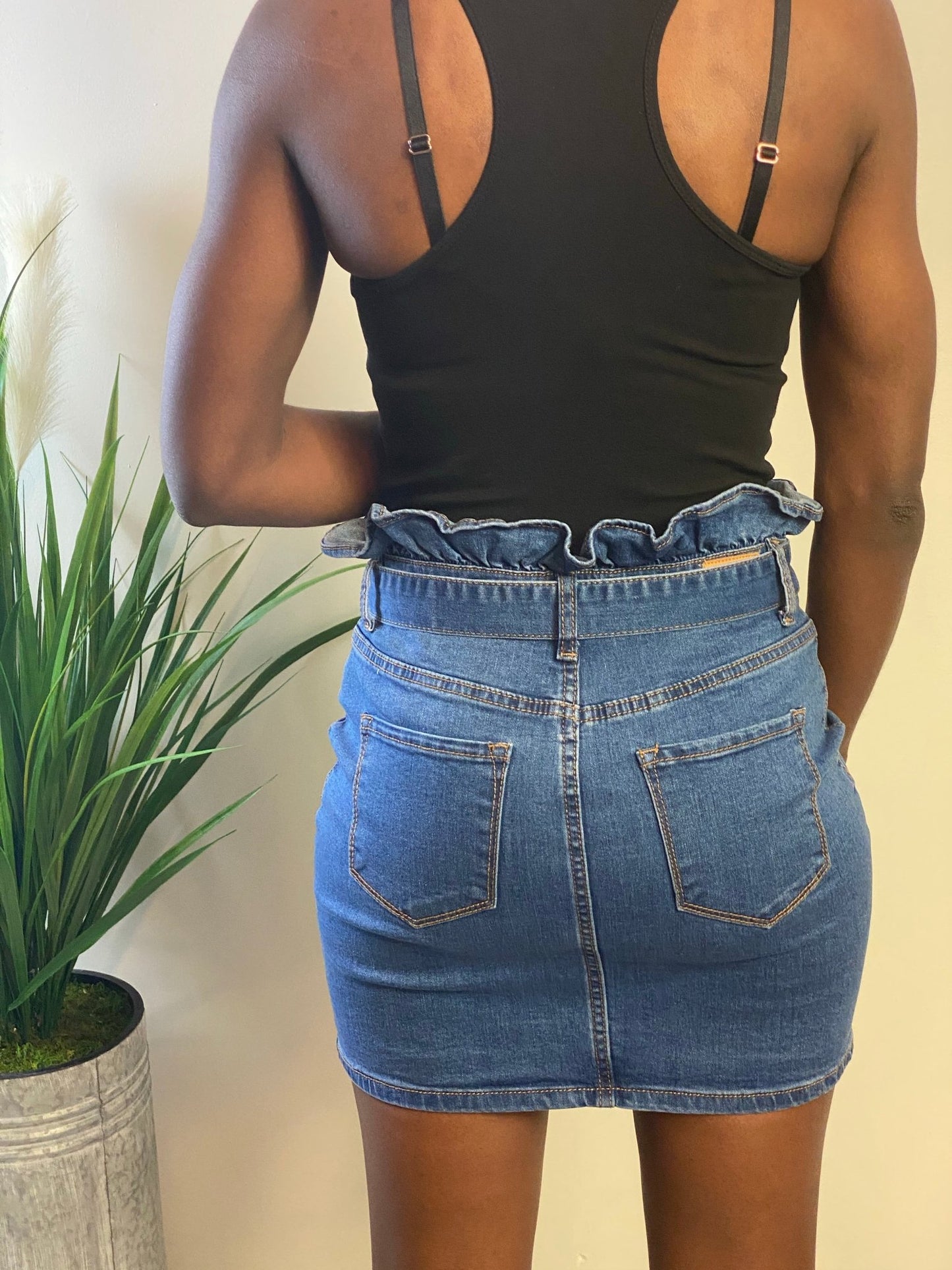 Tulip Denim Skirt - IFUL BOUTIQUE