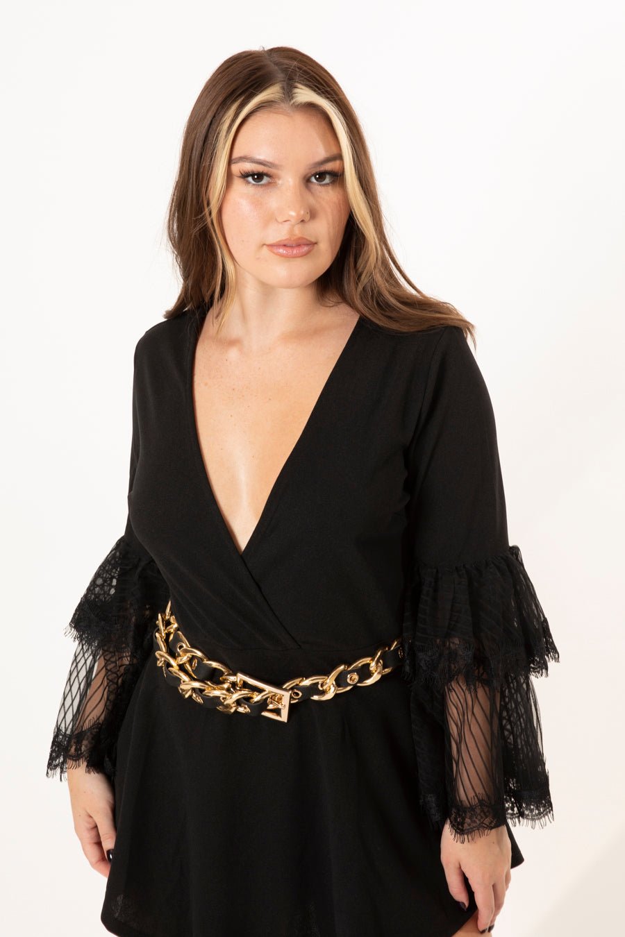 Flare Sleeve Romper - IFUL BOUTIQUE