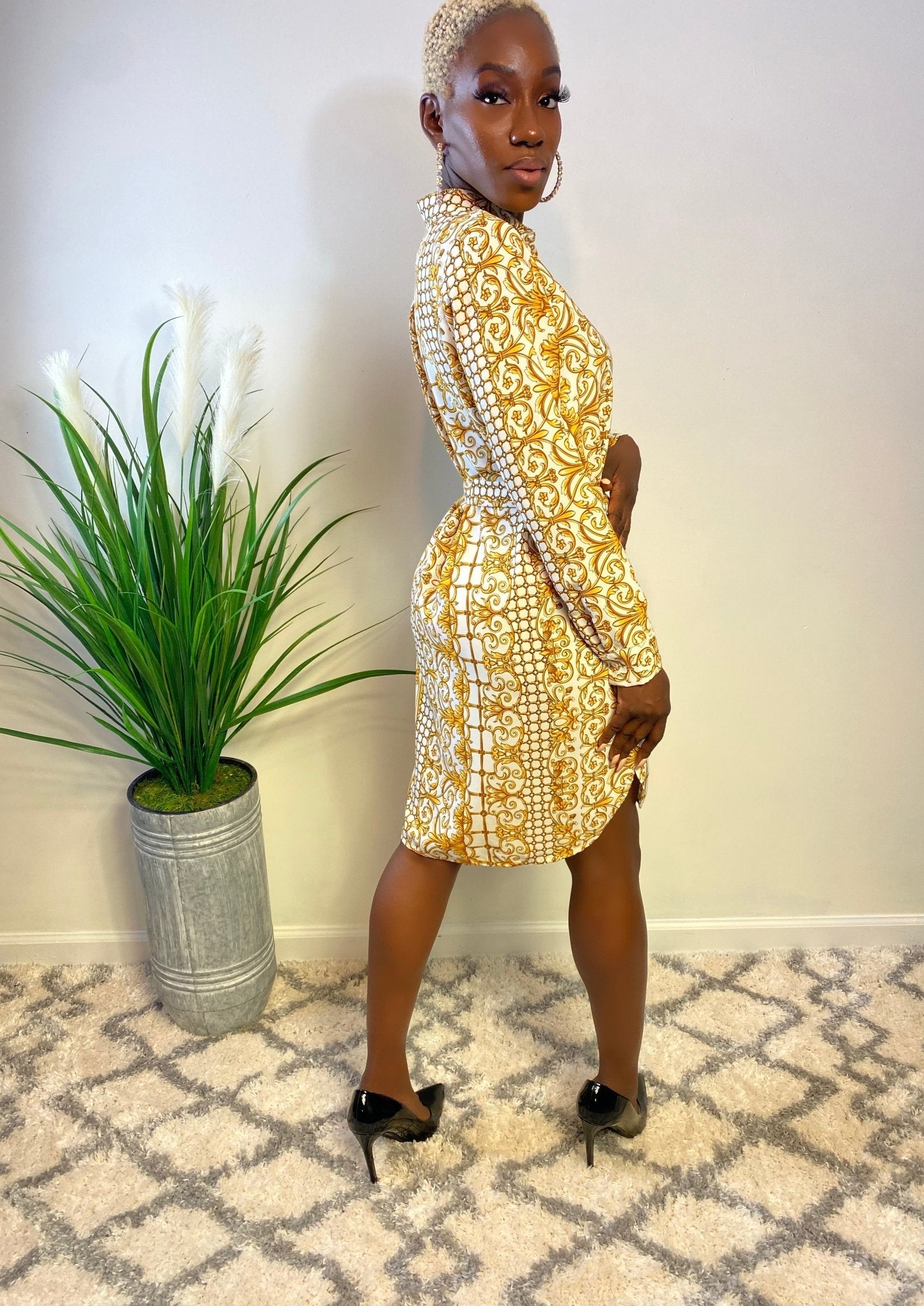 Roman Shirt Dress - IFUL BOUTIQUE