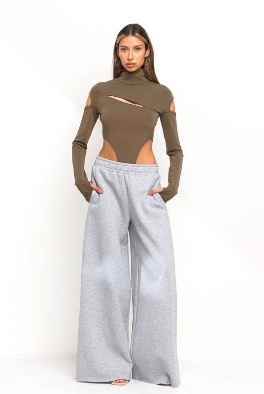 Wide Leg Flare Sweatpant - IFUL BOUTIQUE