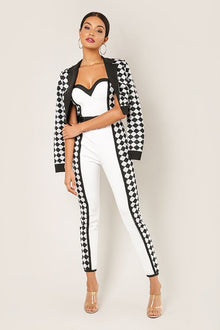  Cropped Checkered Jacket